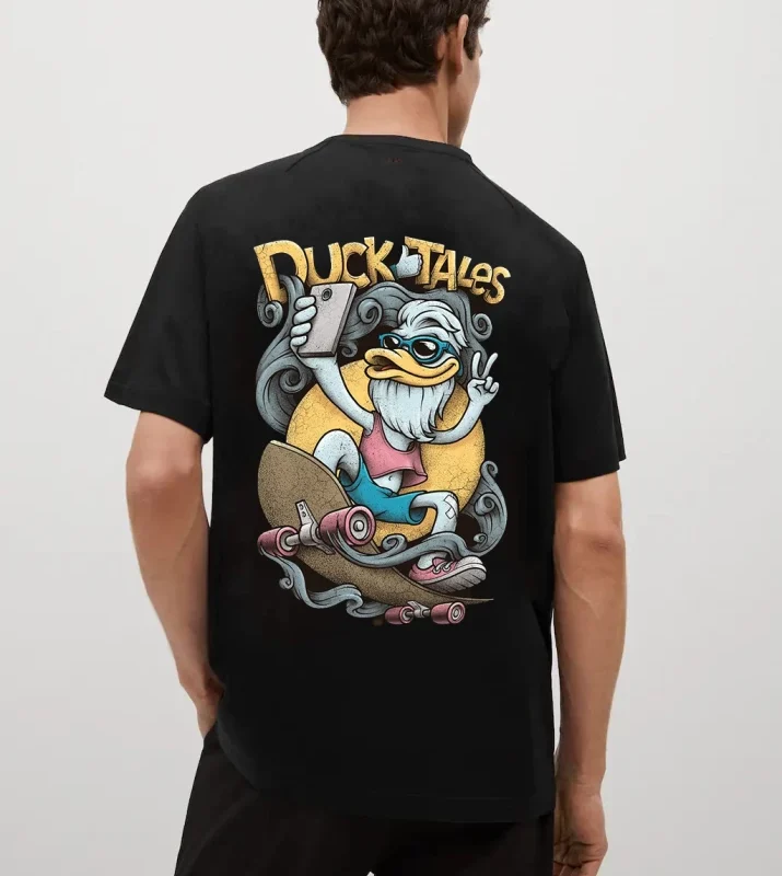 Duck Tales Black Printed Shirt